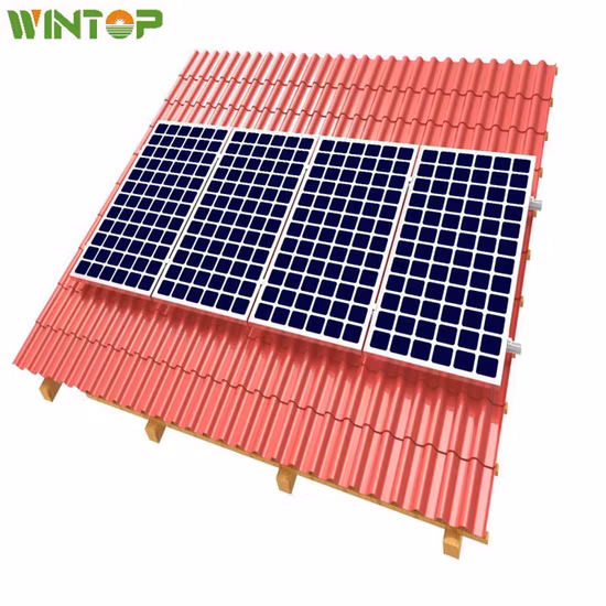 Sistema de montagem de gancho inoxidável para telhado de telha solar