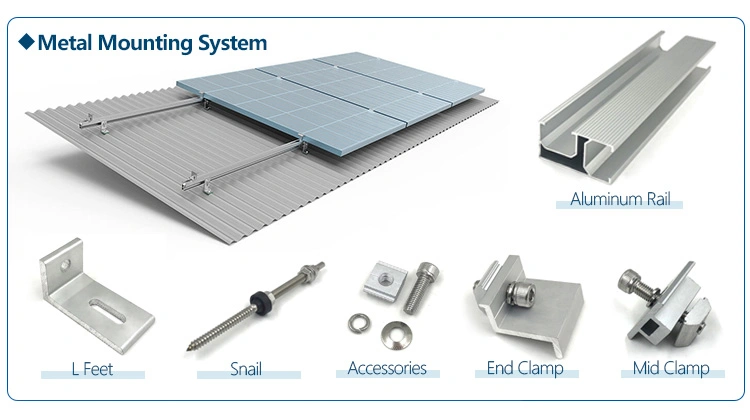 Best Quality Solar Rail Bracket Solar Panel Roof Mounting Rails Solar Panel Aluminium Frame