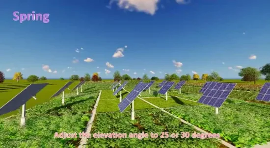 Sistema solar de rastreamento solar fotovoltaico, sistema de montagem solar de eixo duplo à terra